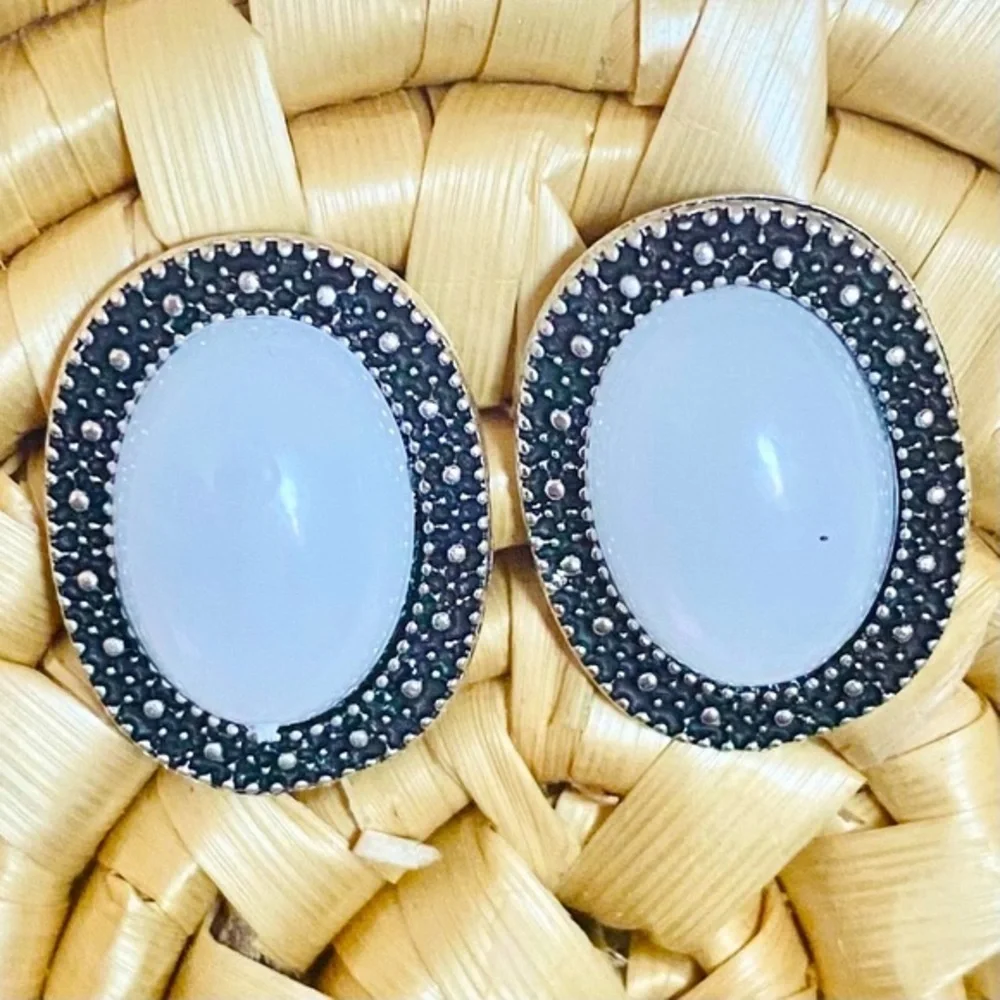 NWOT Oval Stone Earrings